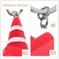 thumbnail image 4 of Llavero pequeño con forma de cono de tráfico, llavero para mochila, llavero para bolso, adorno colgante, llavero bonito, 4 of 7