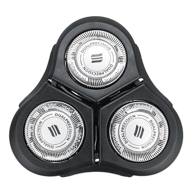 Three Floating-Blades Replacement Heads Washable Electric Shaving Heads Replacement for No-relco RQ11 2D Models