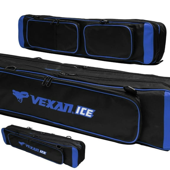 Vexan Ice Fishing Rod & Tackle Bag 36" Soft Case (Blue)