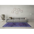 thumbnail image 3 of Ahgly Company Indoor Square Persian Blue Traditional Area Rugs, 5' Square, 3 of 4