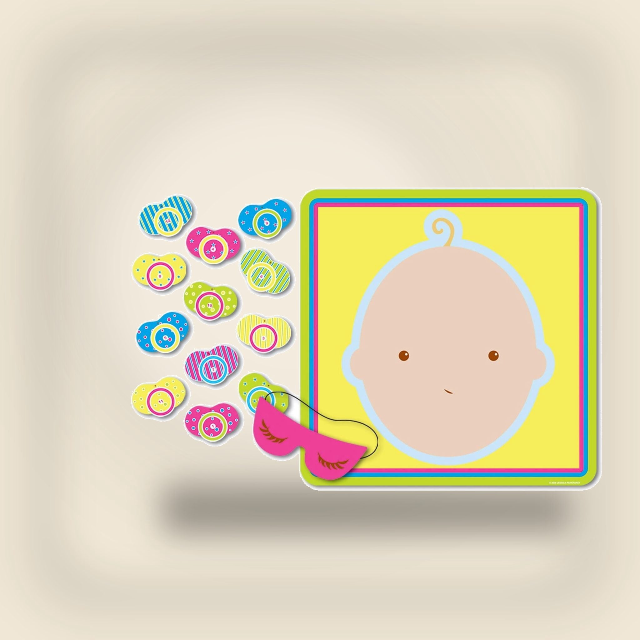 24 Pack Bulk Pin The Pacifier Baby Shower Game