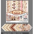 thumbnail image 3 of Inkdotpot Baking Theme Collection Double,Sided Scrapbook Paper Kit Cardstock 12"x12" Card Making Paper Pack Of With Sticker Sheet - 16 Pages - Multicolor, 3 of 4