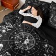 thumbnail image 5 of Homewish Twelve Constellations Twin Bedding, Boho Astrology Horoscope Bedding Comforter Set, Black Reversible 7pcs, 5 of 7