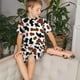 thumbnail image 4 of Balery Brown Black Cow Conjunto de Pijama Infantil de Manga Corta con Estampado – Ropa de Dormir de Algodón Suave-X-Large, 4 of 6