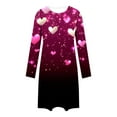 thumbnail image 4 of Sakmal Soft Mumu Nightgownss for Women Valentines Love Long Sleeve Sleepwear Heart Print Knee Length Nightgowns for Women L, 4 of 6