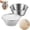 Silver, variant on Zoxiy 304 Stainless Steel Fine Mesh Colander Set,Large Capacity Strainer with Mixing Bowl,for Kitchen Cooking,Fruit Washing,Vegetable,Rice and Pasta,White