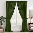 thumbnail image 2 of Cortinas de Terciopelo Verde Musgo StangH 2 Paneles 132x267cm Navidad, 2 of 9