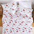 thumbnail image 4 of Christmas Sheets, Soft Brushed Microfiber Bed Sheet Set,  Winter Holiday Sheets Set, 4 of 8