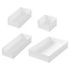thumbnail image 1 of White Plastic Drawer Organizer for Storage Suitable for Desk Accessories and Makeup 4pcs Set, 1 of 4