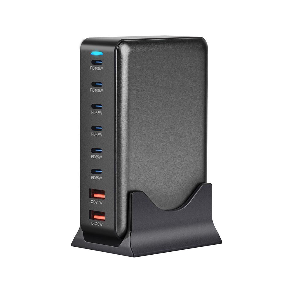 USB C Charger 500W USB C Charger Block,Upgraded GaN III 8-Port Fast Charging Station Hub,PD 65W Laptop Charger Adapter