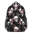 thumbnail image 3 of Skull and Blood Gothic Pattern Backpack for School, Cute School Bag with Adjustable Shoulder Straps and Padded Back, 16.9"x12.6"x5.9", 3 of 5