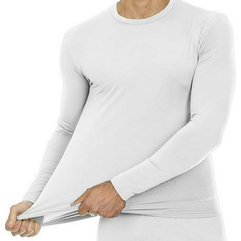 Lapasa LAPASA Men's Thermal Underwear Top Crewneck Long Sleeve Shirt Base  Layer Heavyweight Winter Thermoflux 300 M26 Large White