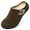 Chocolate, variant on Barerun Mens Slippers Wide Diabetic House Slippers Adjustable Slip On Warm Bedroom House Shoes