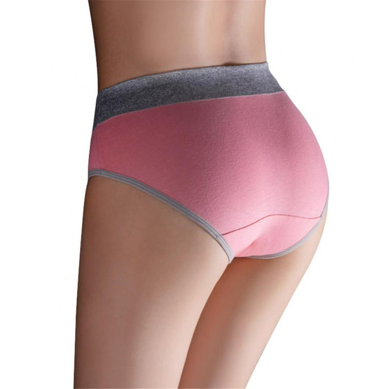Women's Cotton Underwear High Waist Stretch Briefs Soft Underpants  Breathable Ladies Panties 5 Pack 