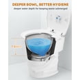 thumbnail image 6 of Kohree Portable RV Toilet with Pedal Flush, 18" Residential Height, Taller& longer Seats, Gravity Flush Camp Toilet with Quiet-Close with Sprayer for RV, Trailer,Motorhome, Trip, 6 of 10