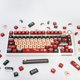 thumbnail image 2 of Juego completo de teclas grandes con temática navideña de color rosa melocotón, tapa de teclado universal de sublimación de cinco lados PBT, 2 of 5