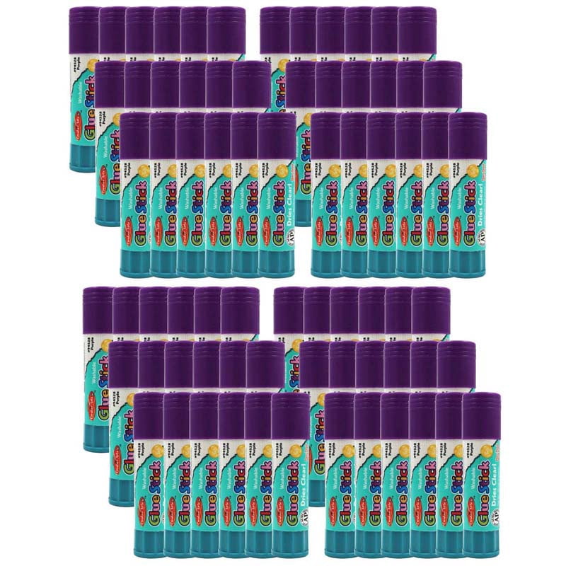 Charles Leonard Economy Glue Stick .28 oz., Purple, Pack of 72