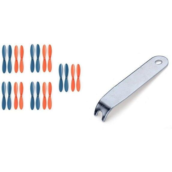 HobbyFlip 5 Sets Blue/Orange Propellers w/ Remover Puller Tool Compatible with Hubsan X4 H107D