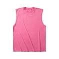 thumbnail image 5 of Mens Cotton Sleeveless Tank Tops Casual Fashion Crewneck Muscle Gym Tank Tops Summer Quick Dry Pure Color Beach Tank Top Hot Pink 2XL, 5 of 5