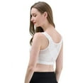 thumbnail image 6 of Baywell Women's Front Closure Lace Wireless Back Support Posture Bra Plus Size White 2XL, 6 of 6