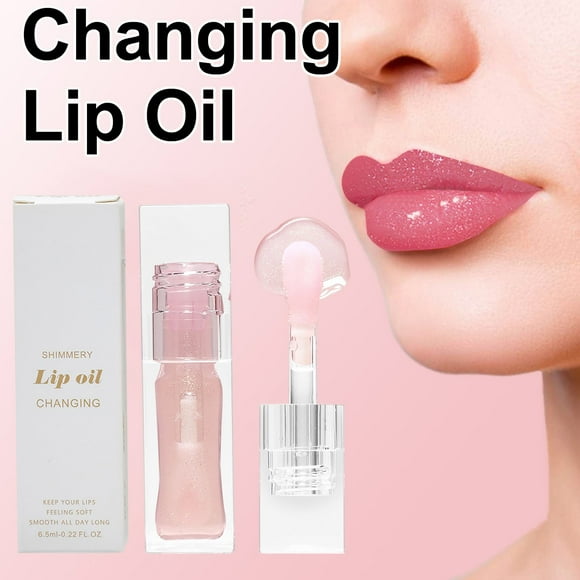 mtvxesu Lip Care Cosmetics Color Changing Lip Oil Up Color Changing Lip Oil Color Changing Lip Oil Warm Change Moisturizing Ddgoods Lip Gloss Cotton Candy 6.5ml Sale