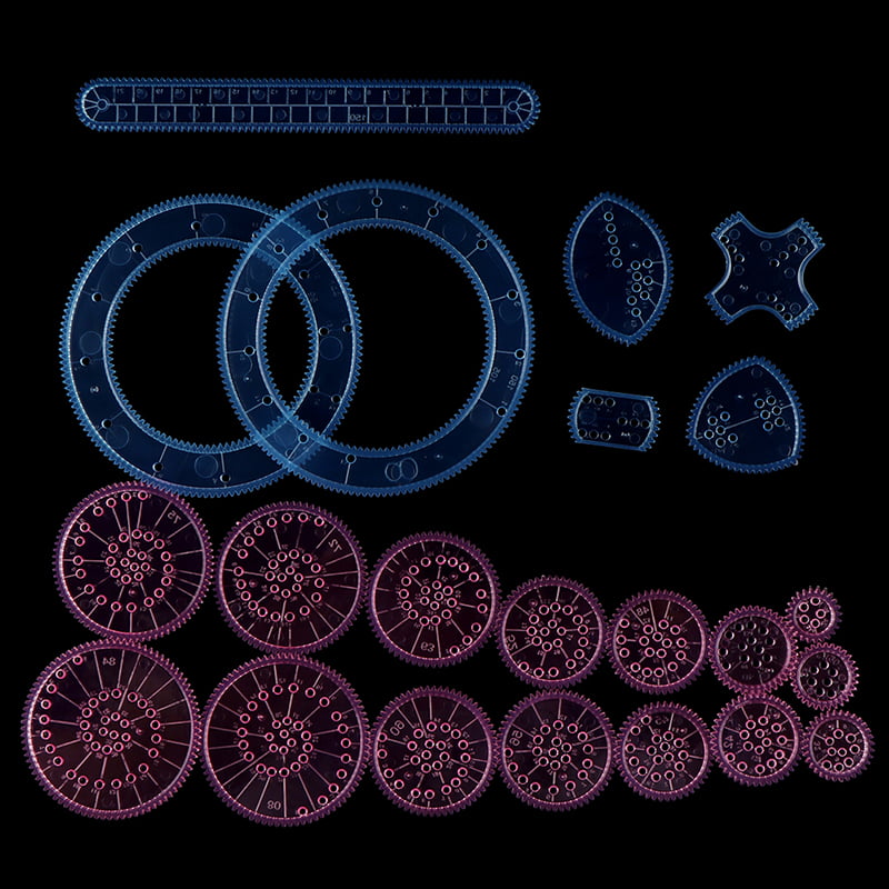 Spirograph Drawing Toys Set Interlocking Gears Wheels DIY Painting AccessoriR_yk 