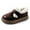 Brown, variant on Girls Winter Dress Shoes Toddler Fleece Lined Plush Mary Janes Flats Little Kid School Uniform Oxford Snow Ankle Boots Black 9