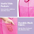 thumbnail image 4 of Miaocao Pop Up Laundry Hamper, 70L Collapsible Mesh Laundry Basket with Side Pocket, Foldable Dirty Clothes Hamper with Sturdy Reinforced Handles for Home Dorm Bedroom Travel Bathroom Storage, Black, 4 of 7
