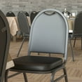 thumbnail image 6 of Emma + Oliver Set of Four Versatile Dome Back Stacking Banquet Chair with Black Vinyl Seat and Back and Black Frame, 6 of 12