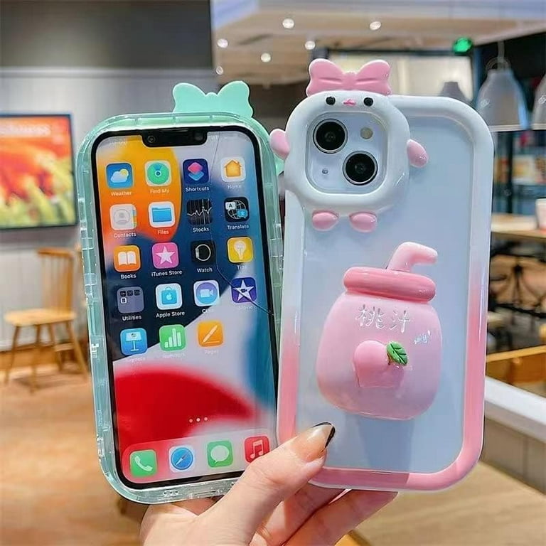 Compatible iPhone 13 pro 3D Phone Case Cute Cartoon Girl Milk Milk