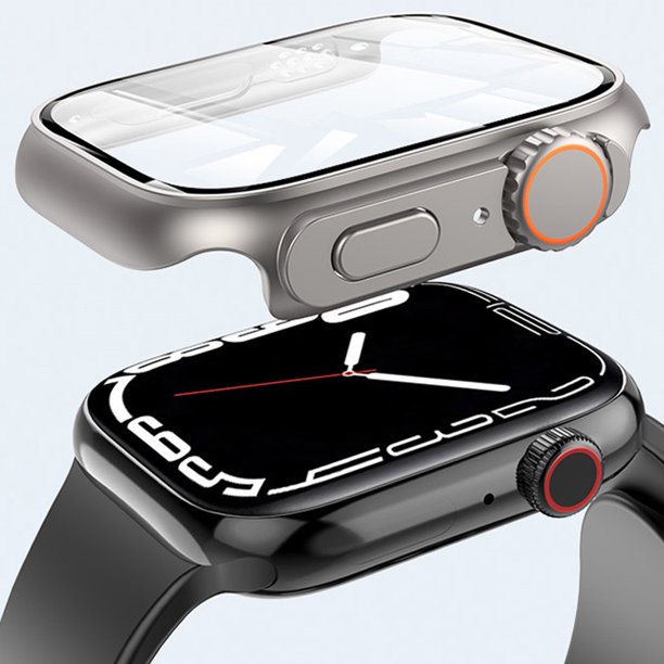 Cubierta Firme De PC Actualización De Apariencia Para apple Watch Case 8 7 6 SE 5 4 3 44mm 45mm Carcasa Protectora Para iwatch Ultra 49mm Torneado En Gao Jiahui unisex