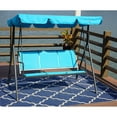 thumbnail image 2 of Kozyard Belle Outdoor Canopy Porch Swings with Steel Frame 3 Person Seats ( Blue ), 2 of 5