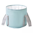 thumbnail image 1 of 2x Lavabo Plegable Con Asa Bolsa De Baño Bolsa Para Remojar Pies Para Jardinería Azul, 1 of 8