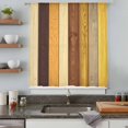 thumbnail image 5 of Farmhouse Yellow Brown Sheer Curtains 108 Inches Extra Long, Retro Vintage Wood Light Filering Curtains, Privacy Drapes Simi Floor to Veiling Curtain for Living Room Bedroom Large Window Treatment, 5 of 9