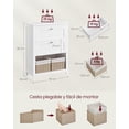 thumbnail image 3 of VASAGLE Mueble de Baño, Armario de Baño, 30 x 60 x 80 cm, 2 Cajones, 2 Cestas, Aparador, Blanco Nube, 3 of 6