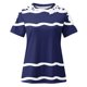 thumbnail image 4 of Camisas de Manga Corta para las Mujeres Impresión Cuello Redondo Suéter Encaje Camisa, Blusa de Verano Casual para las Mujeres, 4 of 5