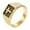 Gold, variant on Men Women's Cross Ring Band Stainless Steel Personalized Jewelry Black Size 10