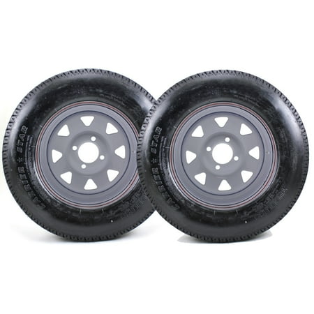 - 2 Pack - ST175/80D13 Carrier Star Tire LRB on 4 Bolt White Spoke Wheel