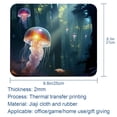 thumbnail image 5 of FeBohao Funny Mouse Pad Mat for Laptop Jiaji Cloth Rubber Base Portable Non Scratch Design Pattern Square Pretty Farmhouse Computer Adults Cushion Aesthetic Trendy Girl Boy Organizers Jellyfish, 5 of 6