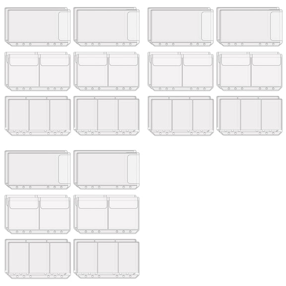 36 Pcs A6 Binder Pockets Cash Envelopes Clear Folder Organizer Photocard Sleeve Sheets for Credit Business Card Money