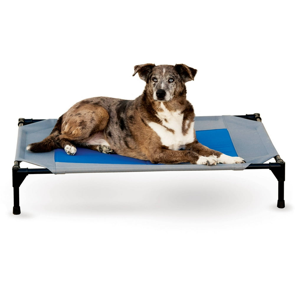 K&H Pet Products Coolin' Pet Cot, Large, Gray/Blue