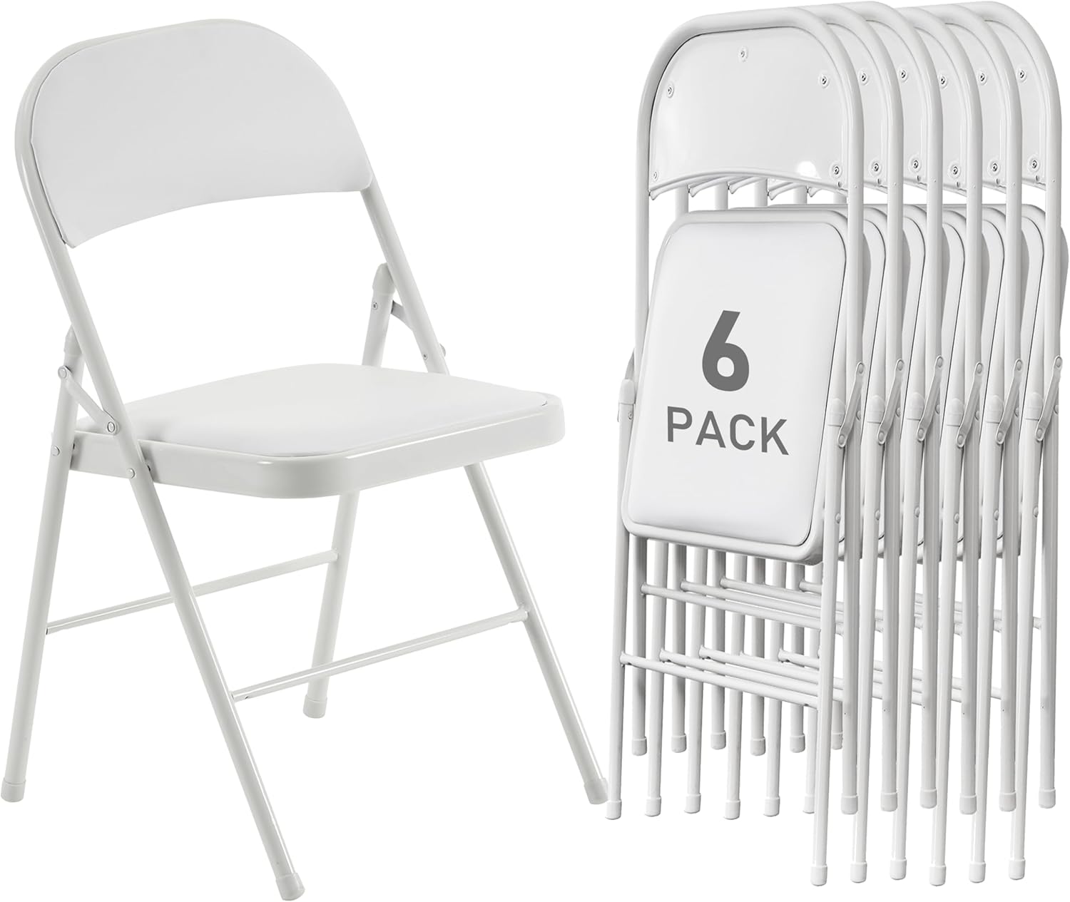 All-Steel Metal Folding Chair – Heavy Duty, Gray – Perfect For Events & Extra Seating