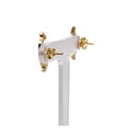 thumbnail image 4 of 14k Solid yellow gold T-Bar Balance in Life Stud Earrings, 4 of 4