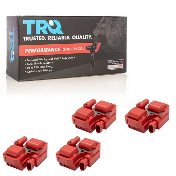 TRQ Premium High Performance Engine Ignition Coil Kit of 4 for Mercedes Benz New ICA65551