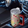 thumbnail image 6 of OBREWU Pioneer Flower Tumbler with Handle and Lid,Pioneer Flower 40oz Double Wall Vacuum Insulated Tumbler,Cups Gift for Women and Men, 6 of 7