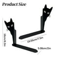 thumbnail image 6 of Peeping Cat Metal Bookends Cute Cat Book Ends for Shelves Bookshelf Decorative Objects Home Office Desk Bookshelf Decor Cat Lover Gifts for Women (Black), 6 of 6