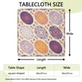 thumbnail image 2 of Charming Vintage Boho Flowers Tablecloth, 36x36 Inch Square Table Cover with Elastic for a Secure Fit on Card Tables, 2 of 6