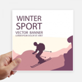 thumbnail image 1 of Autocollants de Sport d'Hiver pour Poteaux de Ski, Autocollants Muraux, Autocollants pour Ordinateur Portable, 1 of 1