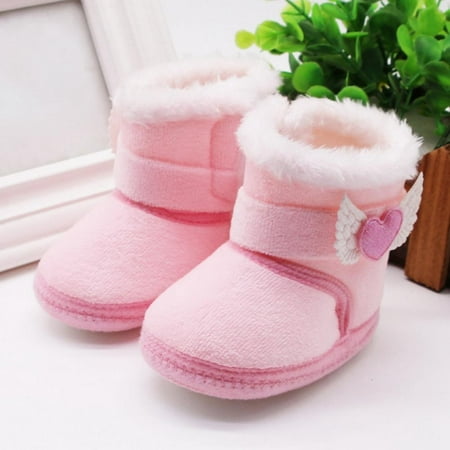 

Bullpiano 0-18M Baby Girls Boys Winter Keep Warm Shoes Sneakers Infant Kids Crib Infant Toddler Footwear Boots Newborns Prewalkers (Pink)