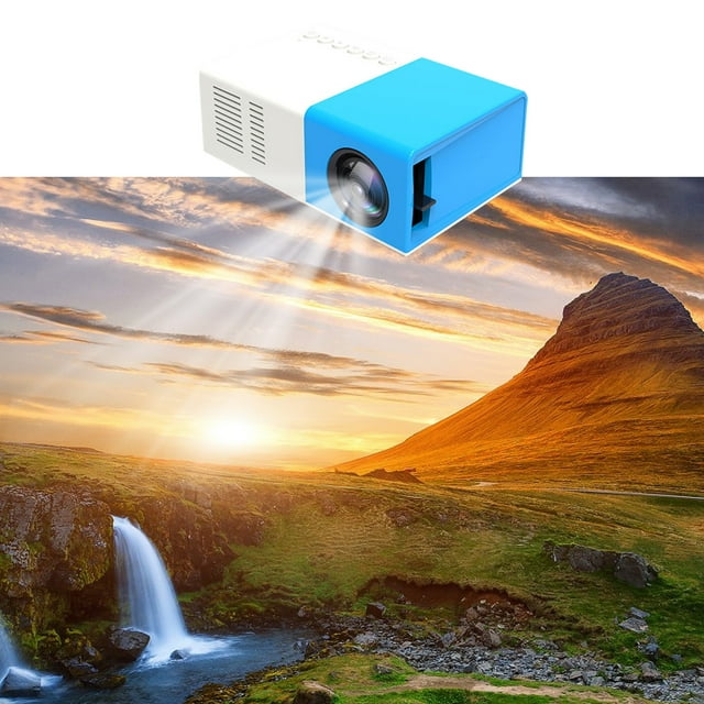 TIMIFIS Projecteur Petit Projecteur Domestique Mini Projecteur LED Projecteur Portable Prend en Charge HD 1080p Alimentation Mobile d'Extérieur - Été